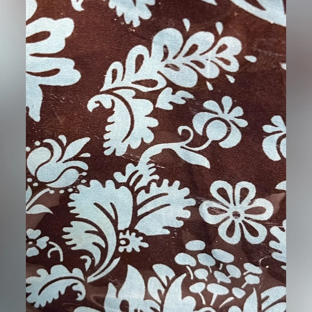 Kalencom New Orleans‎ Toile Chocolate/Blue Adjustable Strap Diaper Bag